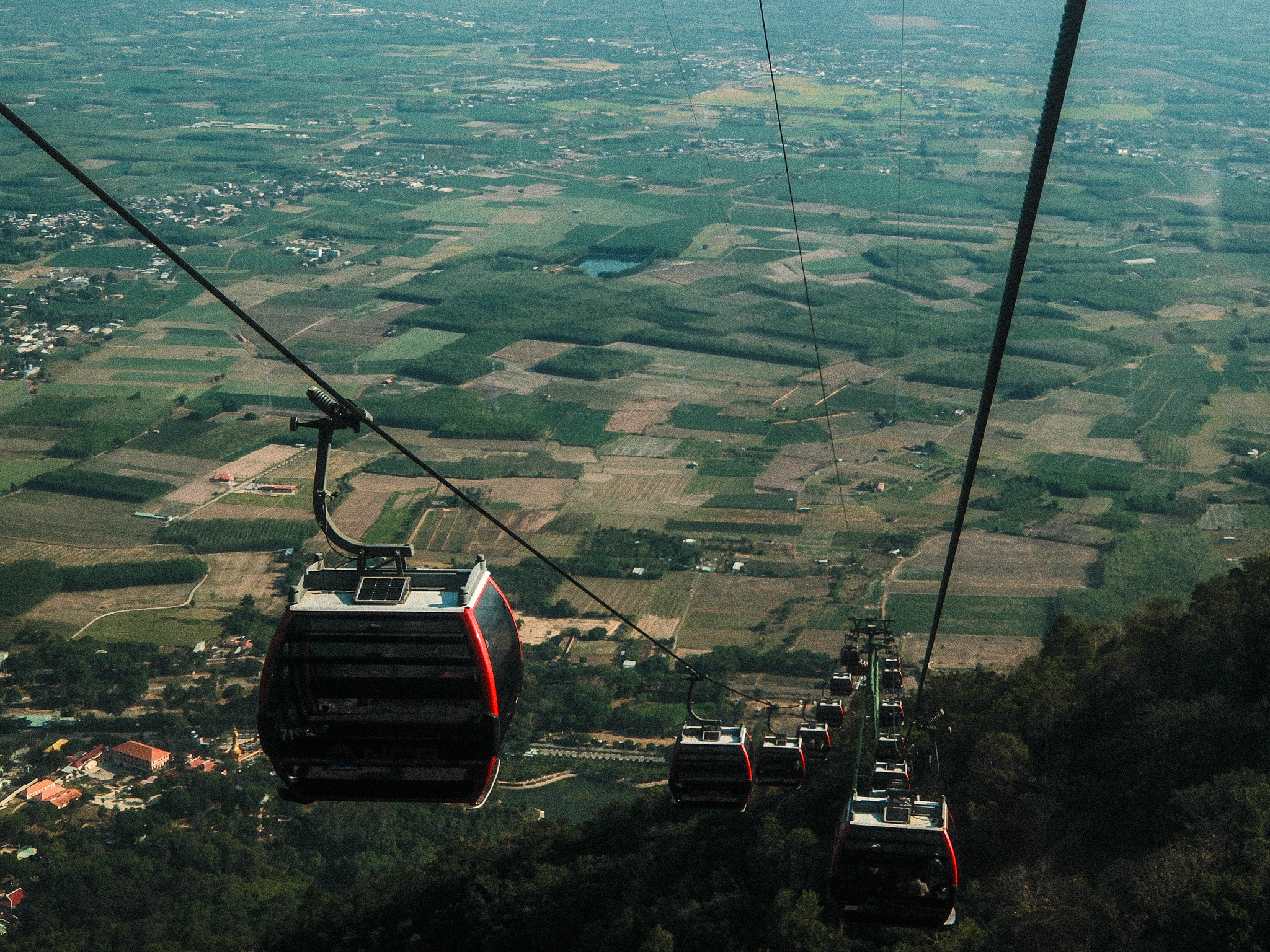 Cable car ascending Black Virgin Mountain