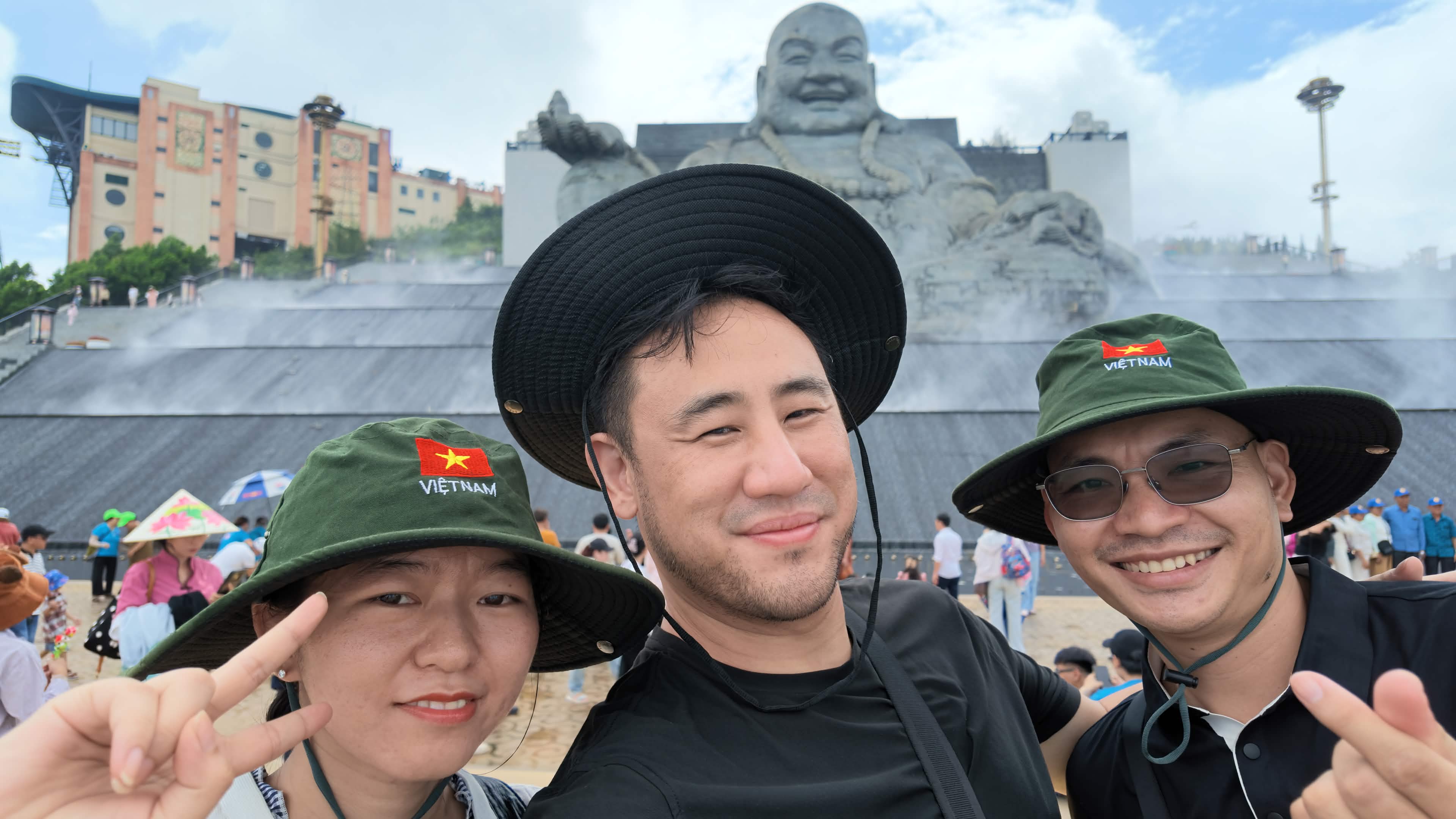 HuangHe, JC, and Steve at the summit